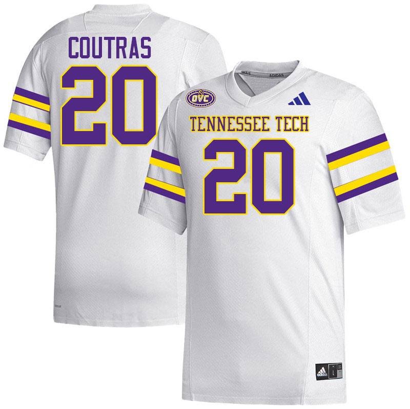 Tennessee Tech Golden Eagles #20 Tim Coutras College Football Jerseys,Uniforms-White